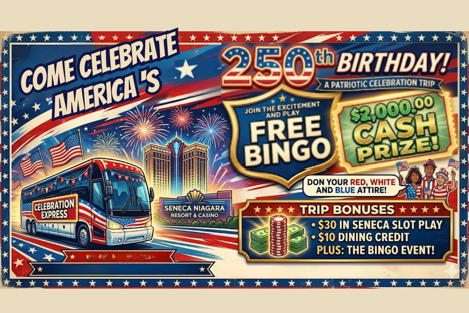 It\'s Red, White & Bingo at SNC - Wed., July 15, 2026